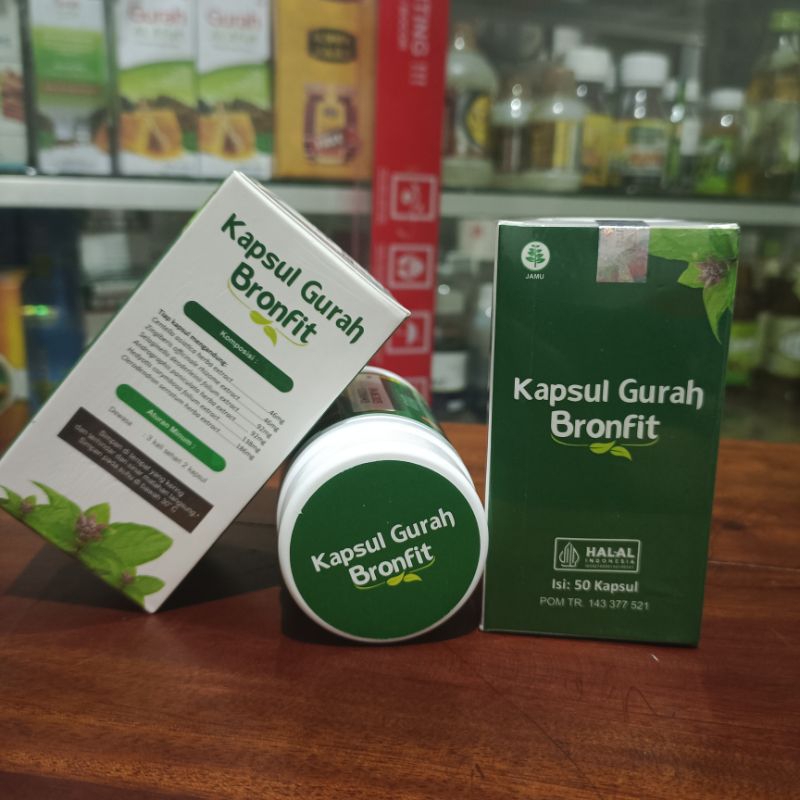 [ BRONFIT 50 KAPSUL ORIGINAL ] Kapsul GURAH Bronfit | Herbal TBC ASMA BATUK ALERGI