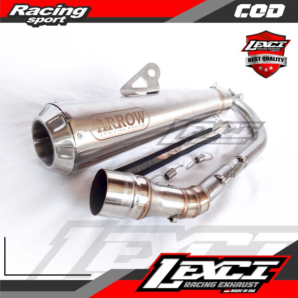 KNALPOT RACING ARROW BEAT SCOOPY NMAX AEROX MIO LEXI VARIO 125 VARIO 150 160 PCX GEAR XRIDE DLL