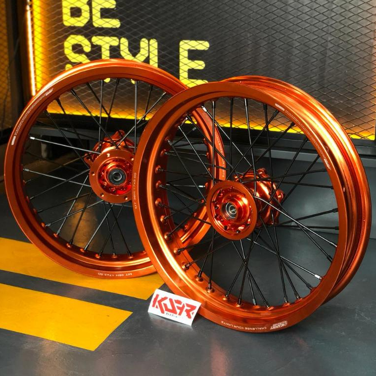 WHELLSET SUPERMOTO KLX 150 UK 17/17