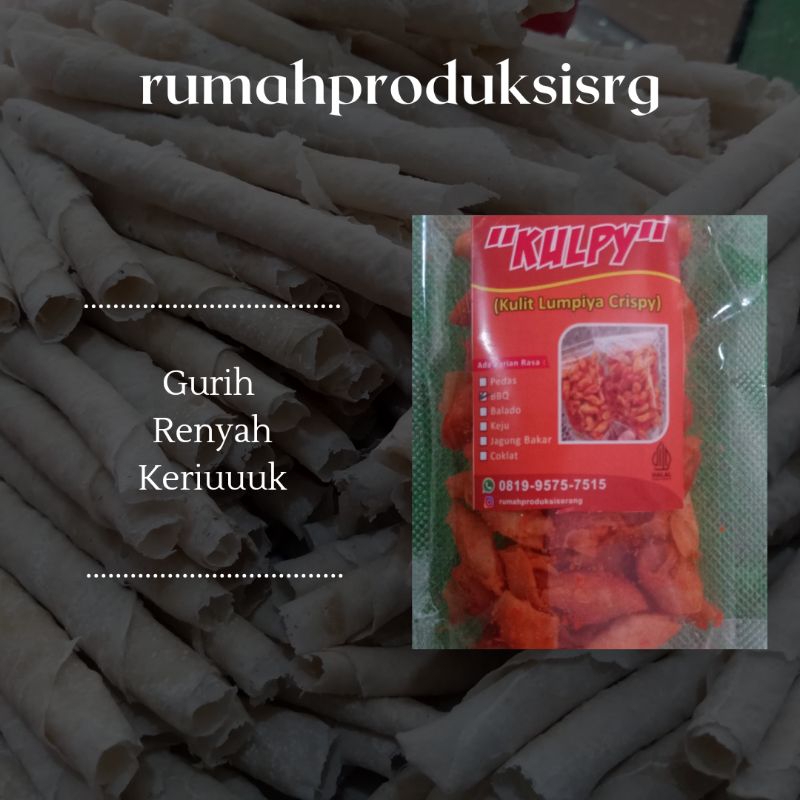 

kripik kulit lumpia goreng pedas daun jeruk / kripik pedas