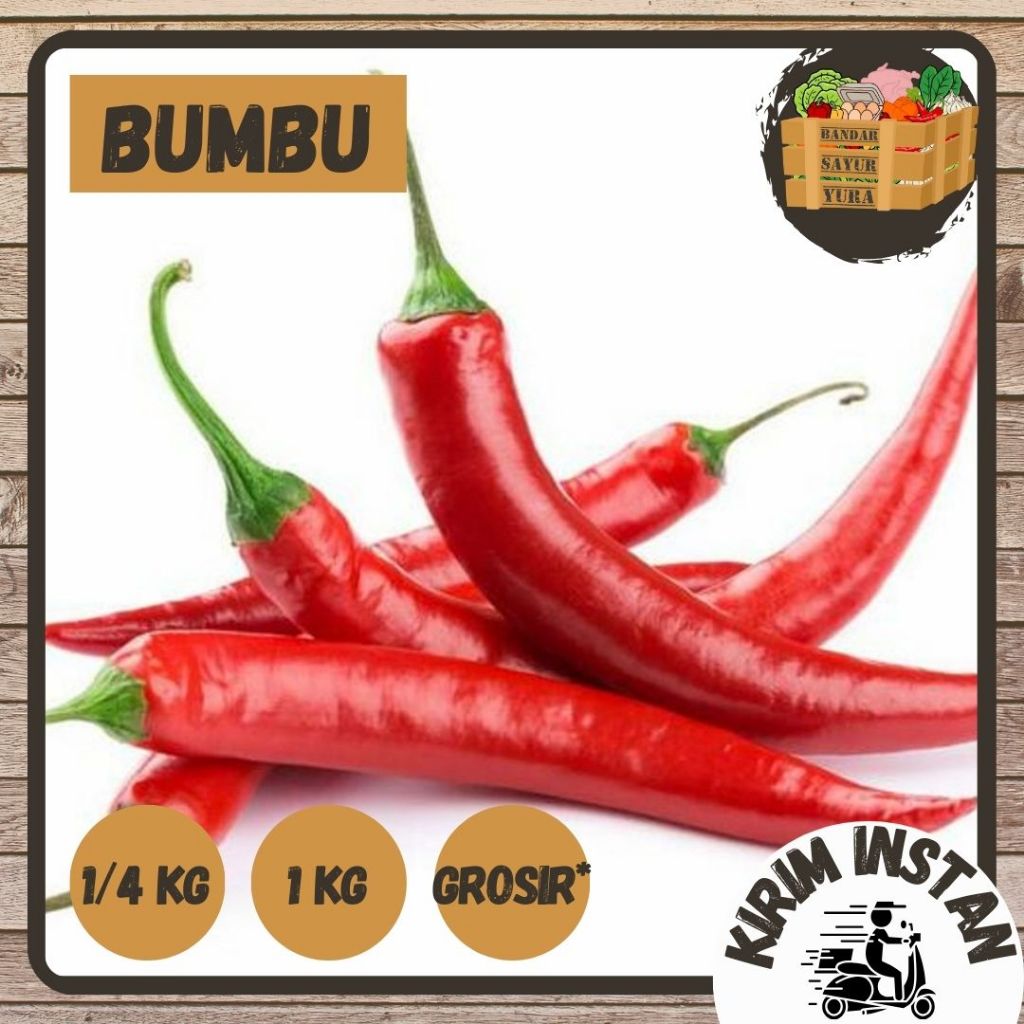 

KIRIM INSTAN CABE MERAH BESAR 1Kg BANDAR SAYUR