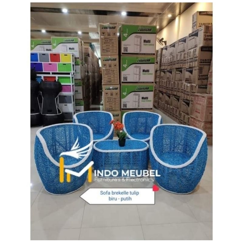 sofa tamu rotan tulip, sofa teras minimalis