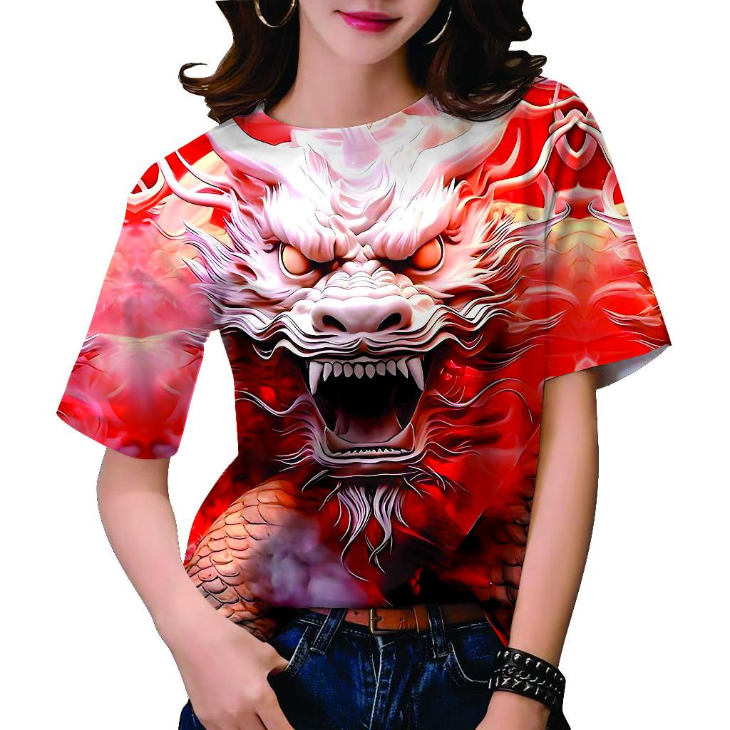 KAOS TAG THAILAND DRAGON MIX COMIC AOP (ALL OF PRINT) | DRAGON FULLPRINT FULL PRINT T-SHIRT