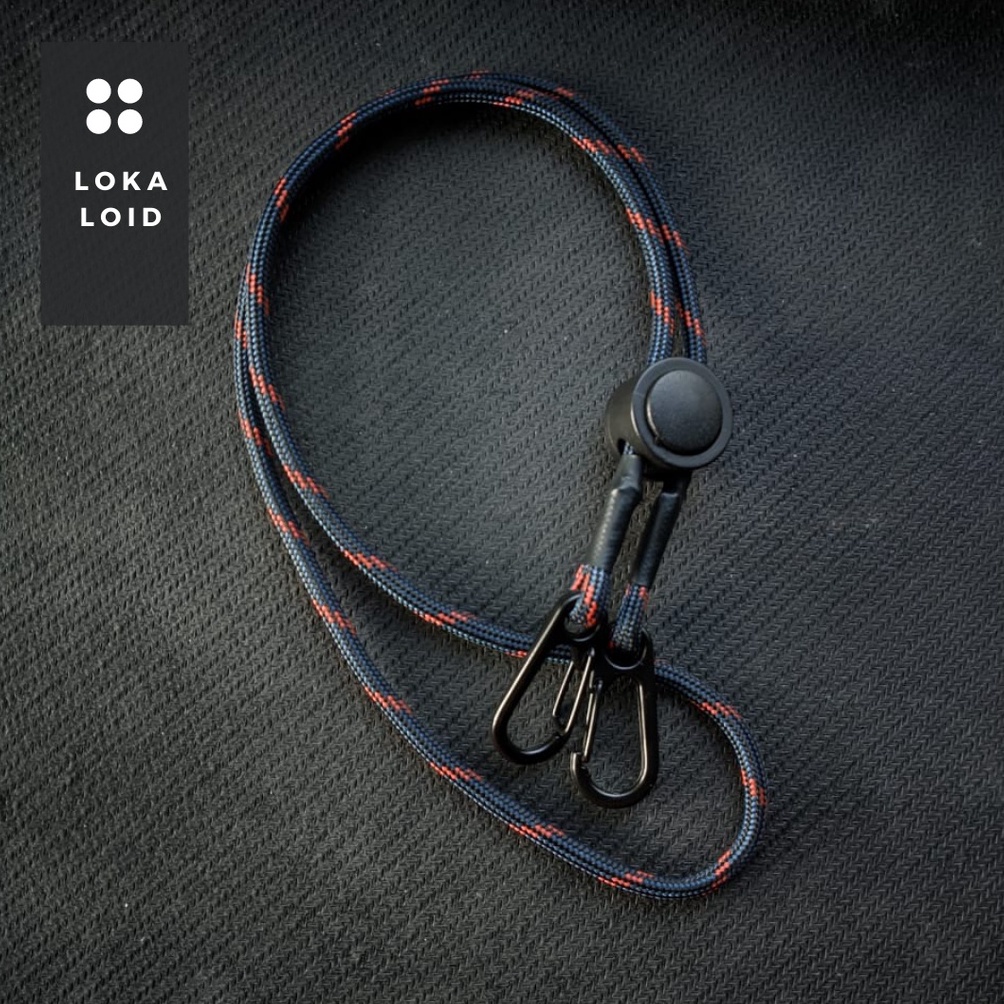 Tali Kalung Strap Konektor Masker Paracord 4mm Pria Wanita Premium Hook Alloy Besi Kakak Tua Kakatua