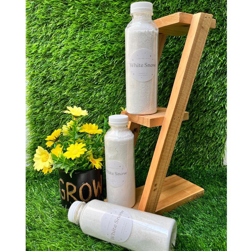 Edible White Snow Salju Mainan Anak Fake Snow Salju Buatan Salju Putih Salju Instant Mainan Salju