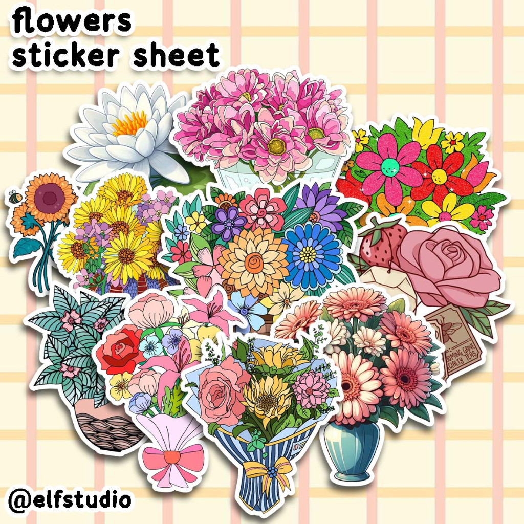 

Stiker Flowers Autumn Sticker Bunga Musim Semi Untuk Deco Kartun Planner DIY Scrapbook Journal Book Dekor Disney Buku Jurnal Anak Lucu