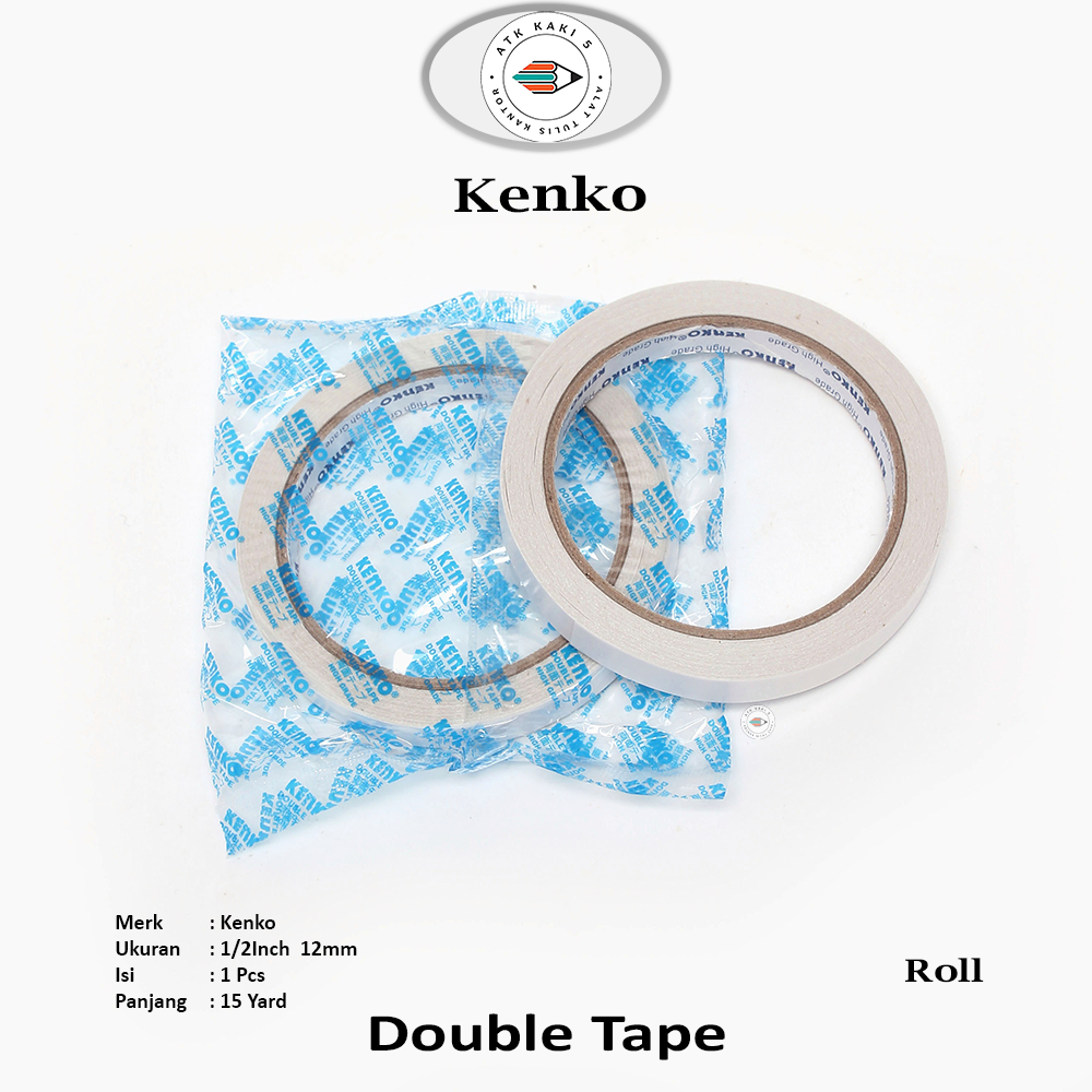 

Kenko - Lakban Double Tape 12mm Pita Perekat 2 Sisi - Roll