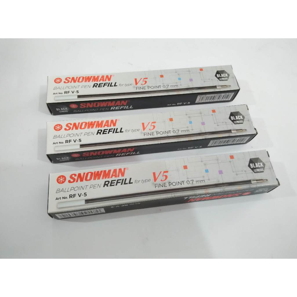 

Refill / Isi Tinta Pulpen Snowman V-5 Hitam