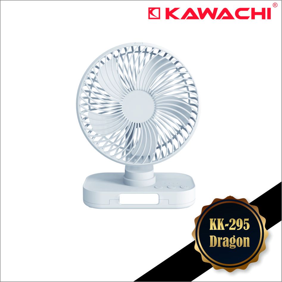 Kawachi Yundai Kipas Angin Portable AC/DC / Kipas Angin Meja 6 Inch Kk-295 Dragon