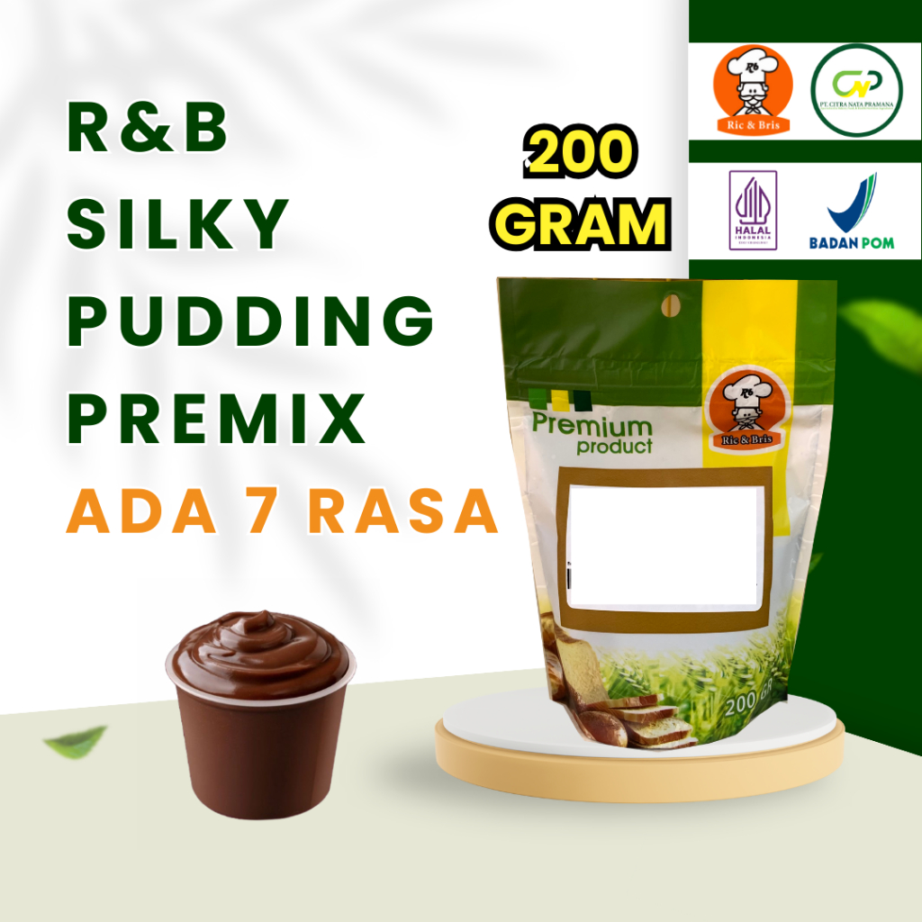 

R&B Silky Pudding Premix 200 gram / Pudding Powder / Premix Pudding / Silky Pudding Premix Powder / Puding