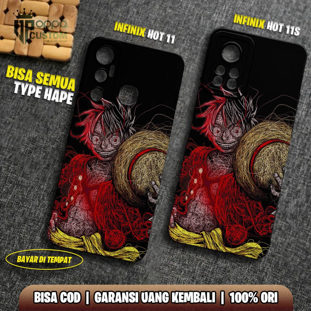 CASE INFINIX HOT 11 11S - CASING HOT 11 11S  - Motif  [ ANIME ONE PIECE ] Case Hp Infinix hot 11 - I