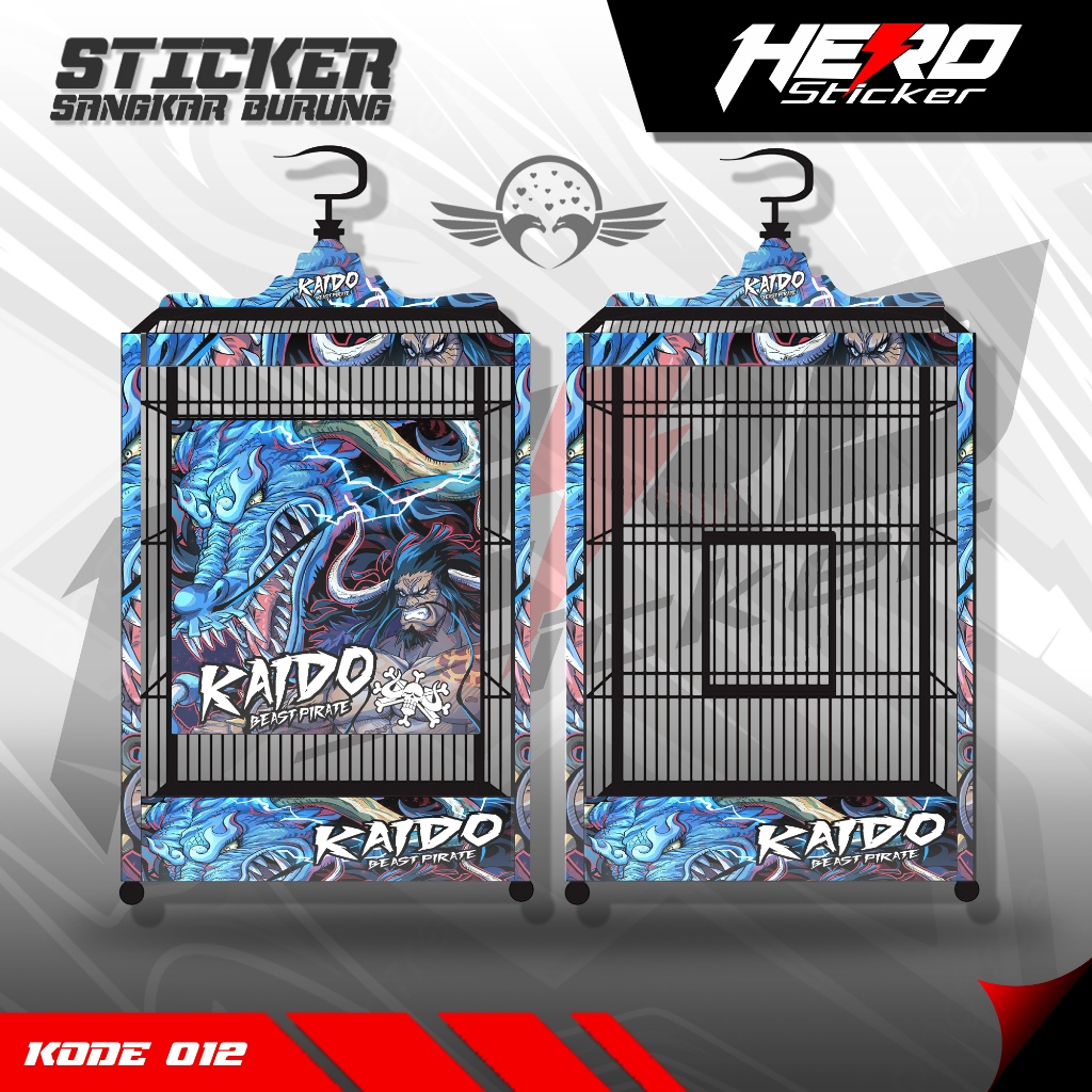 012 STICKER DECAL SANGKAR KOTAK - DECAL SANGKAR BURUNG KOTAK EBOD KAIDO