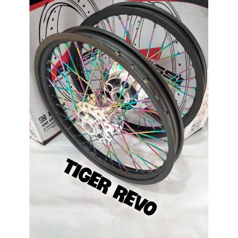 VELG PAKETAN JARI JARI RING 17(140-160-185-215) MERK ROSSI BUAT MOTOR TIGER REVO SATU SET SEPASANG