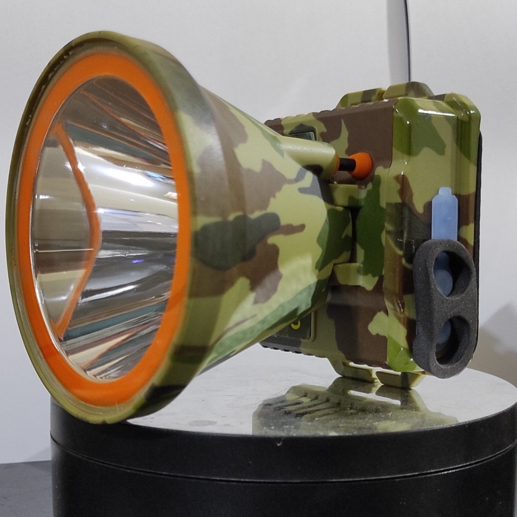 Senter Kepala LED 100 Watt Kiseki CK-299 Cahaya Putih Senter Kepala Cas CK-299+ Super Terang Loreng