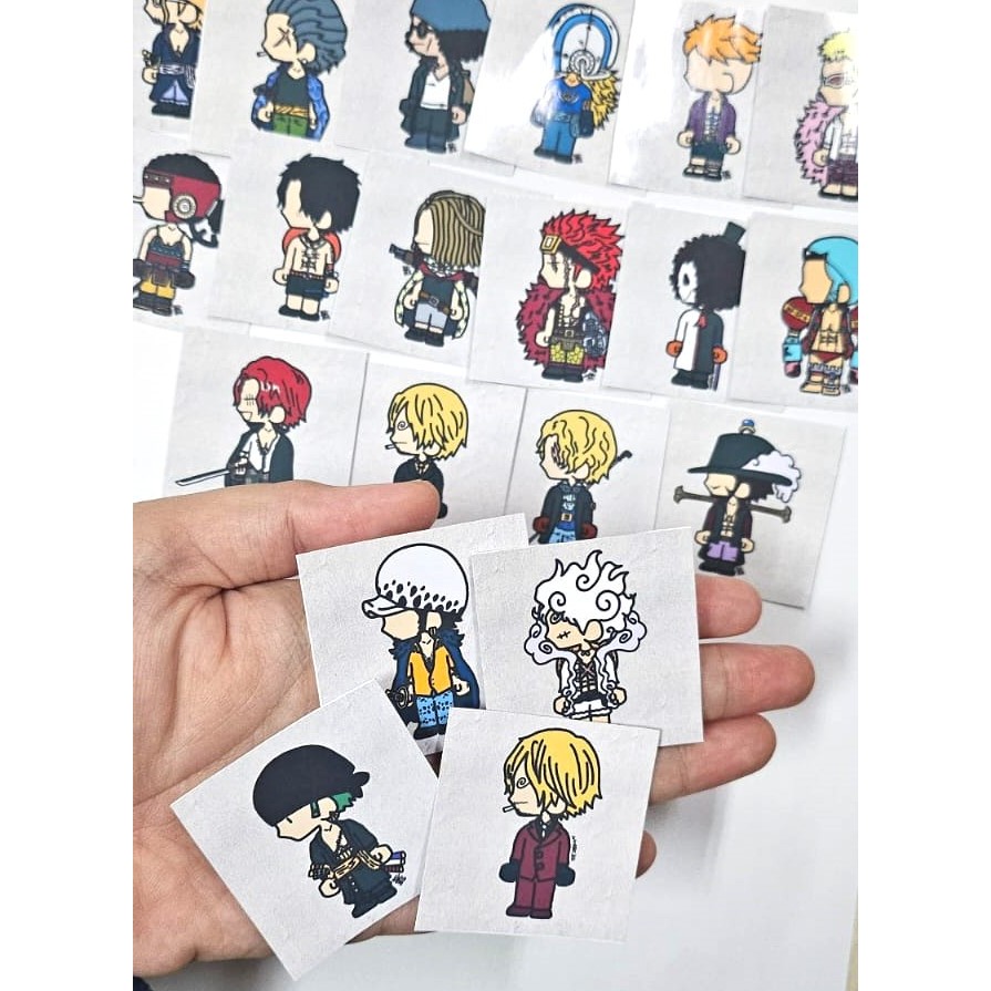 

STIKER POP ART ONE PIECE UKURAN 4.5 X 4.5 cm STIKER TUMBLER BUKU DIARY ISI 20 PCS