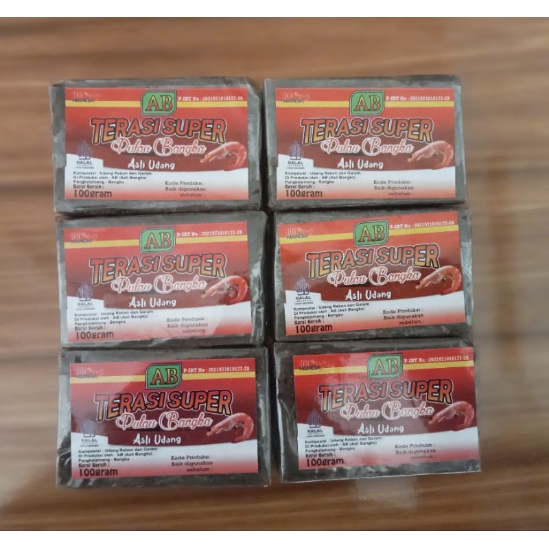 

Terasi Bangka (100gr/pcs) //Super//bahan dasar udang rebon//Asli Bangka