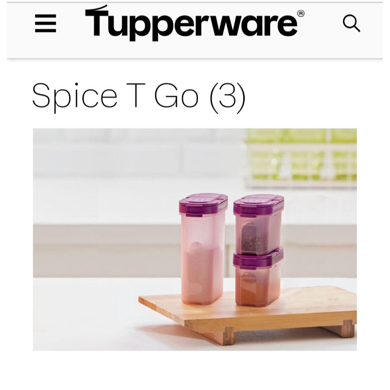 spice t go set tupperware