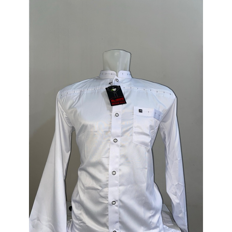 Baju Koko Putih Pria - Al Wafa lengan panjang
