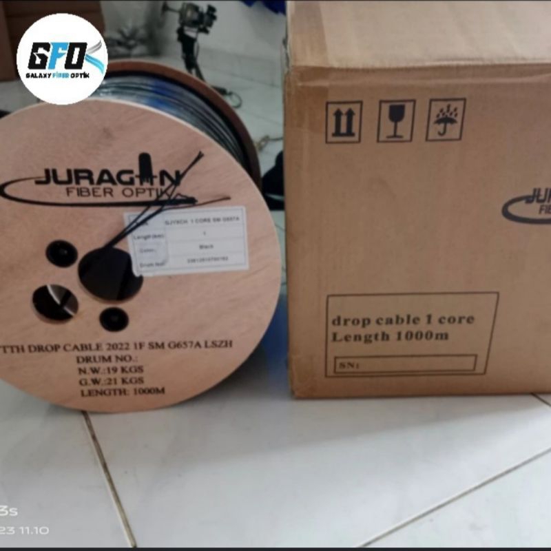 kabel drop core 1 core 3seling 1000m / kabel fo 1 core 3seling / kabel 1 core 3seling 1km