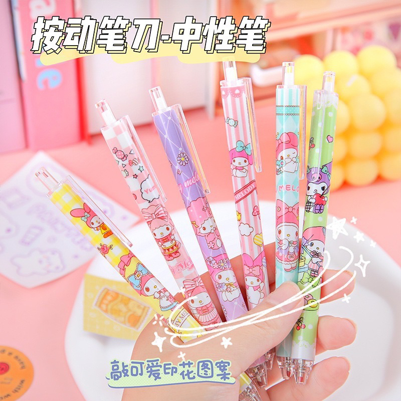 

Pulpen kuromi stationary anak koleksi pen bagus murah isi 6 per set