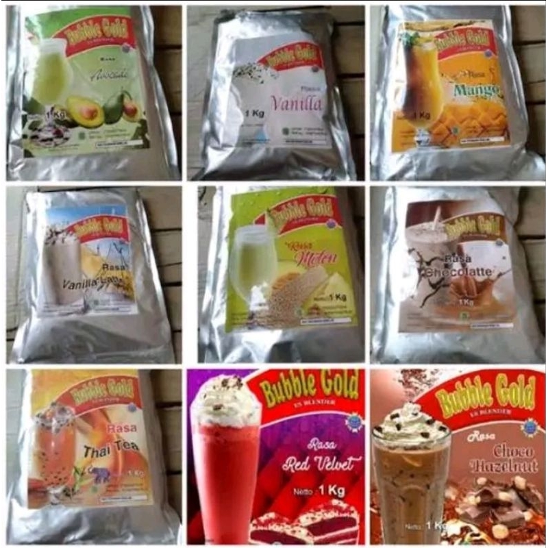 

BUBLE GOLD / Bubuk Minuman ANEKA RASA 1kg / Serbuk Minuman Kekinian