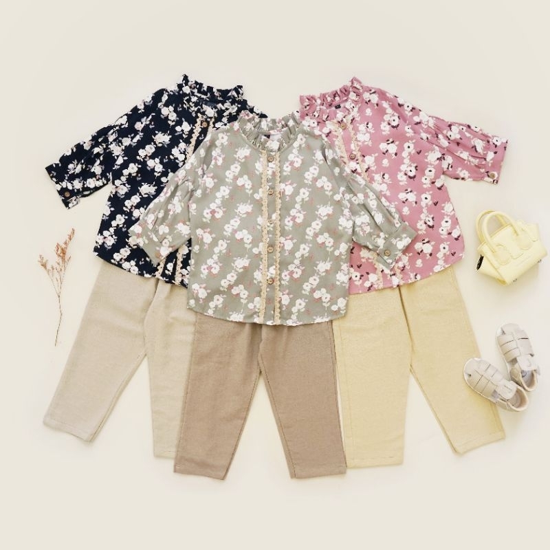 Subu - Adiva Set / Setelan Baju Muslim Anak Perempuan / Baju Lebaran