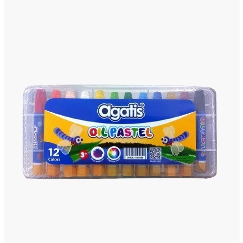 

Krayon / Oil Pastel / Crayon AGATIS Neo Biru Hexagonal 12 Warna