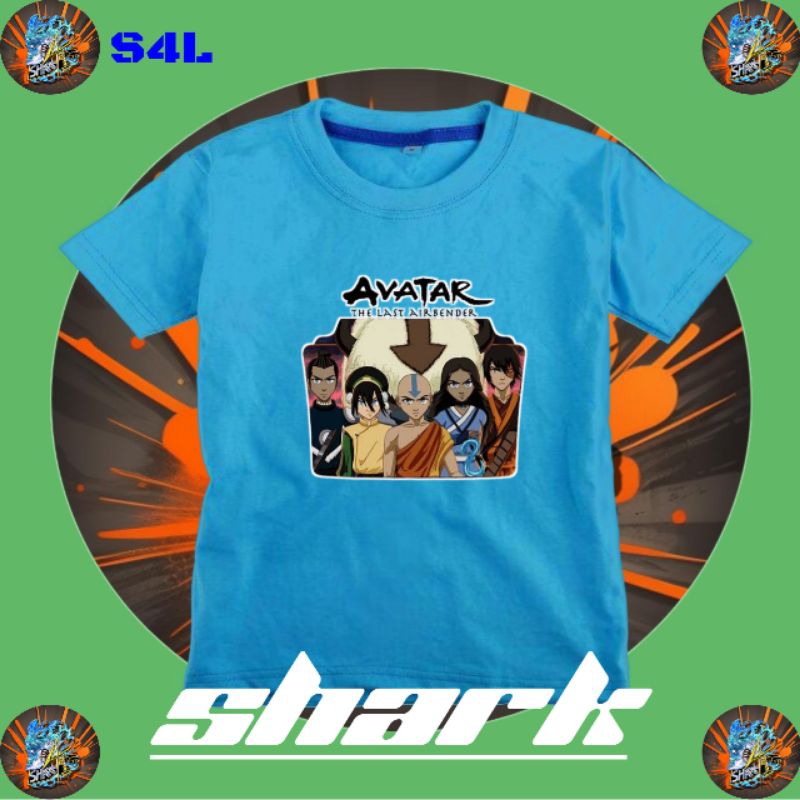 Kaos Baju Anak Laki-laki, Perempuan Karakter Avatar Aang Appa Zuko Katara Sakka