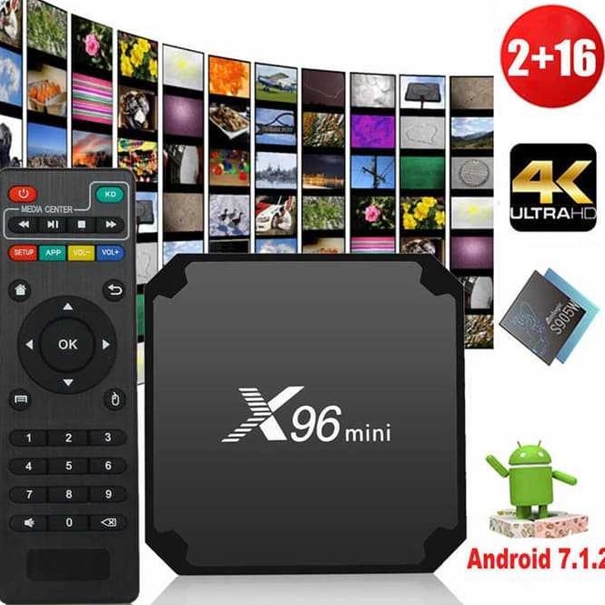 TERBAIK X96 Mini Smart TV Box RAM 2 GB ROM 16 GB 4K Android Televisi BoxX96 Mini Smart TV Box RAM 2 