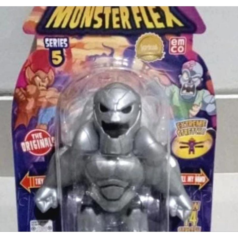 MONSTER FLEX SERIES 5 ROBOT SILVER ORIGINAL RMCO LIMITED EDITION SPECIAL EDISI SPESIAL GLOW ORIGINAL