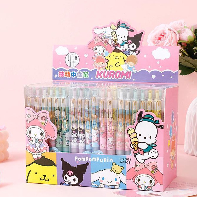 

KF7 12PCS PULPEN GEL SANRIO MECHANIC 5MM BALLPOINT GEL SANRIO