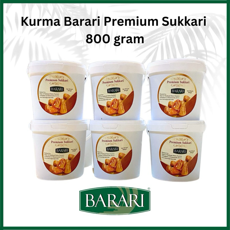 KURMA BARARI PREMIUM SUKKARI 800 GRAM (KEMASAN EMBER) SAUDI ARABIA