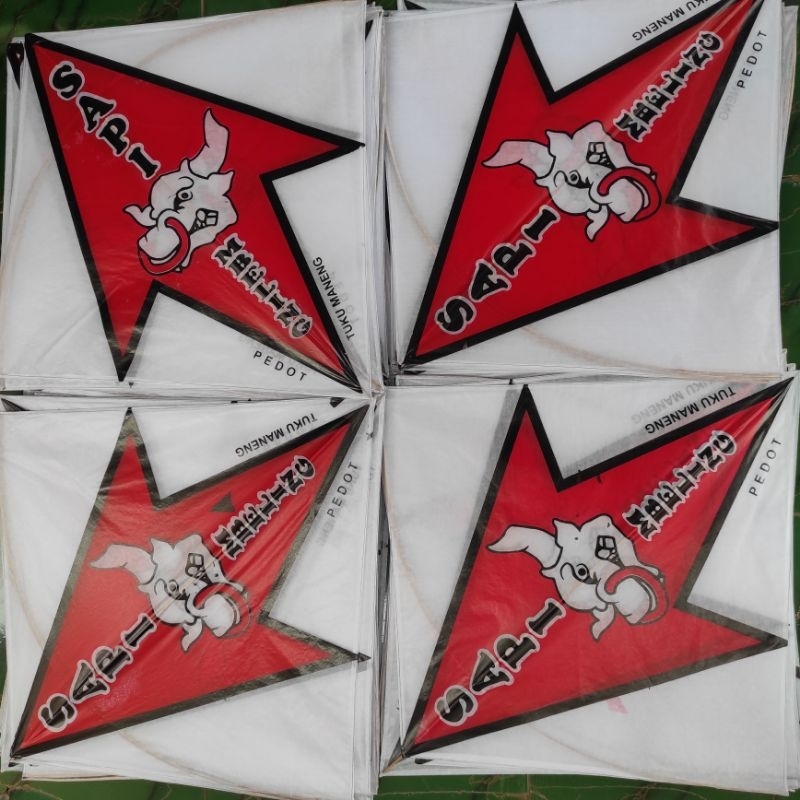 ISI 50PCS MOTIF SAPI Layangan sukhoi Motif sapi Balap- layangan sukoi sapi bule