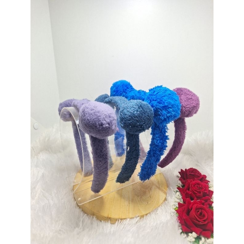 bando pom-pom bulu halus