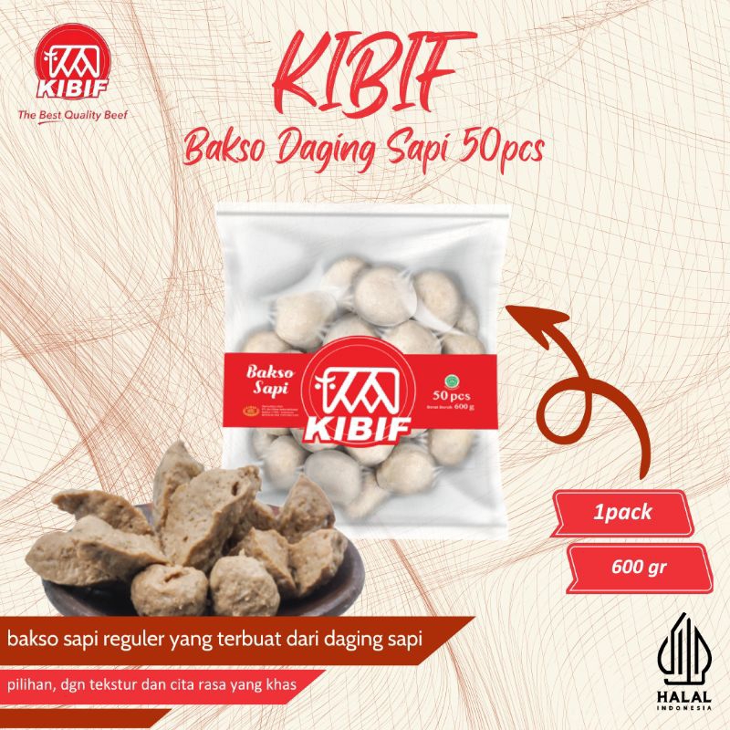 KIBIF Bakso Sapi 50 Pcs 600 Gr