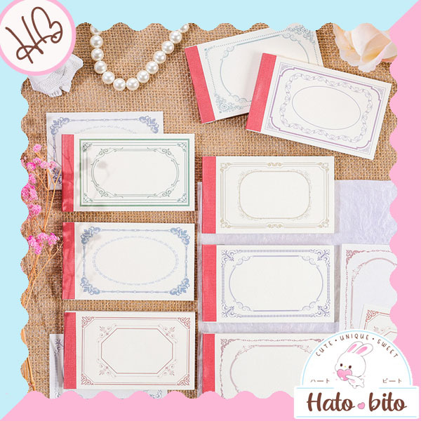 

1 set isi 50 lembar antique frame deco paper kertas hias jurnal retro vintage aesthetic scrapbook art paper HB1658