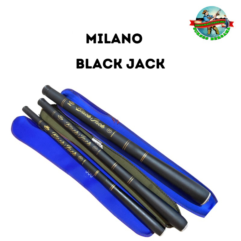 Joran Tegek Black Jack Milano 270 300 360 450 Ruas Pendek