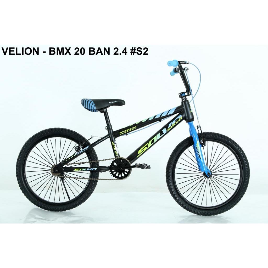 Sepeda BMX 20" VELION - SALVO Ban 2.40 untuk anak 9 tahun sampai remaja BONUS JALU