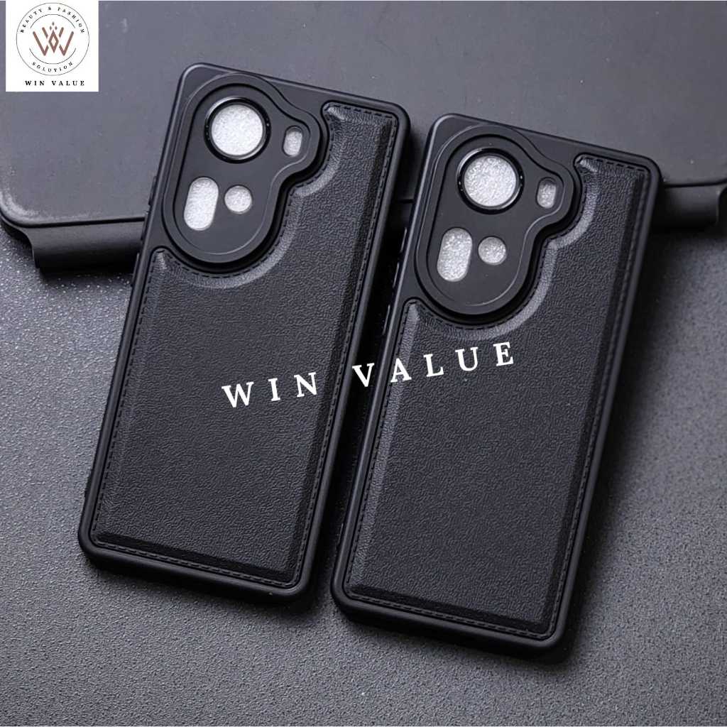 Oppo Reno 11 5G Oppo Reno 11 Pro Case Leather Pro kamera Black Oppo Reno 11 5G Oppo Reno 11 Pro