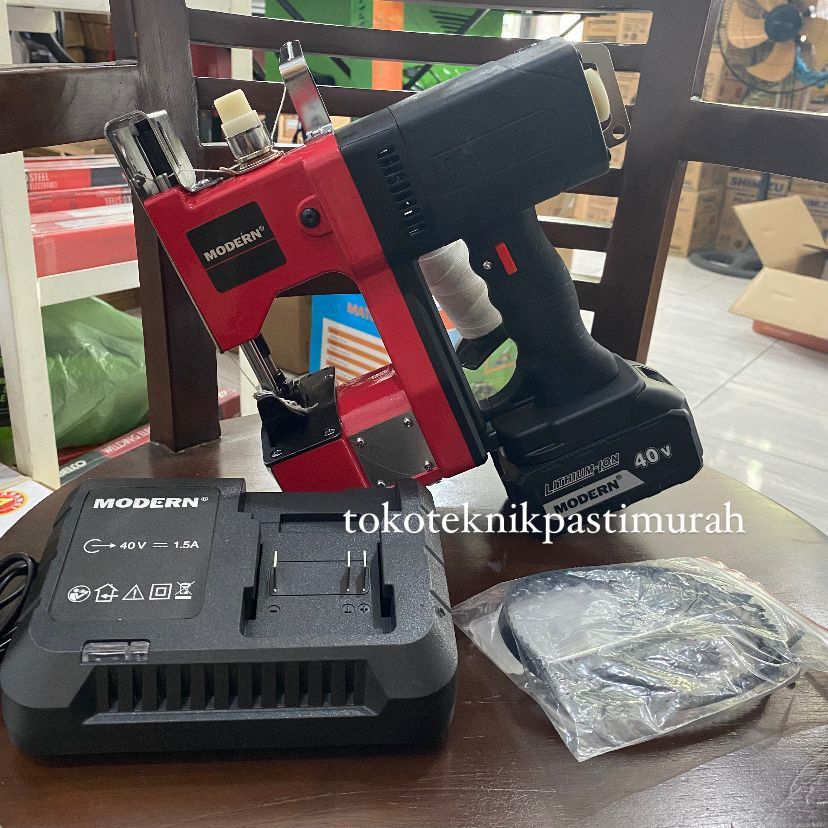 Mesin Jahit Karung BATERAI Portable MODERN M9350 CORDLESS Goni Karung