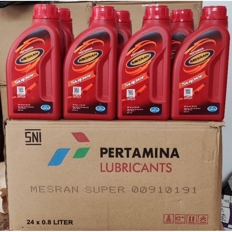 Mesran super 800 ml..Oli Mesran pertamina 1 dus 24 botol