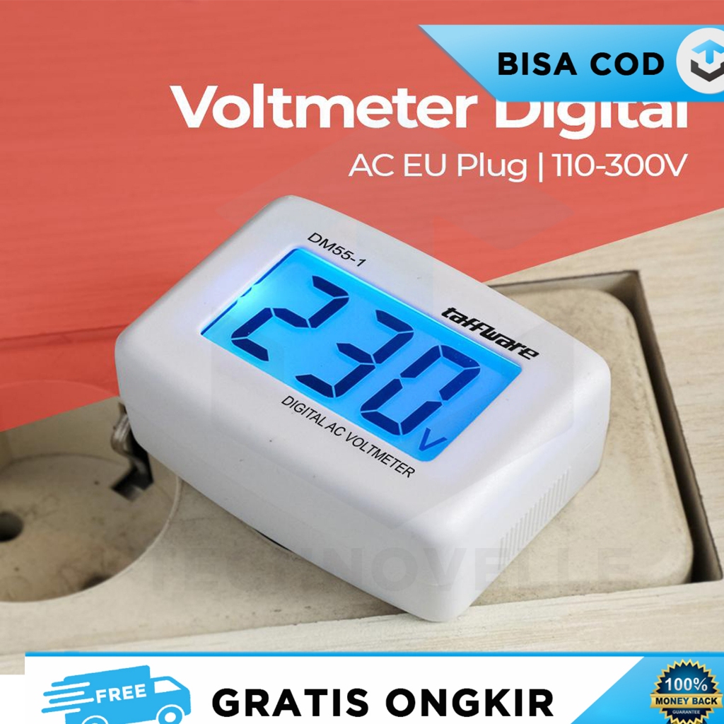 VOLMETER DIGITAL PENGUKUR ARUS LISTRIK WATT VOLTASE DIGITAL LED