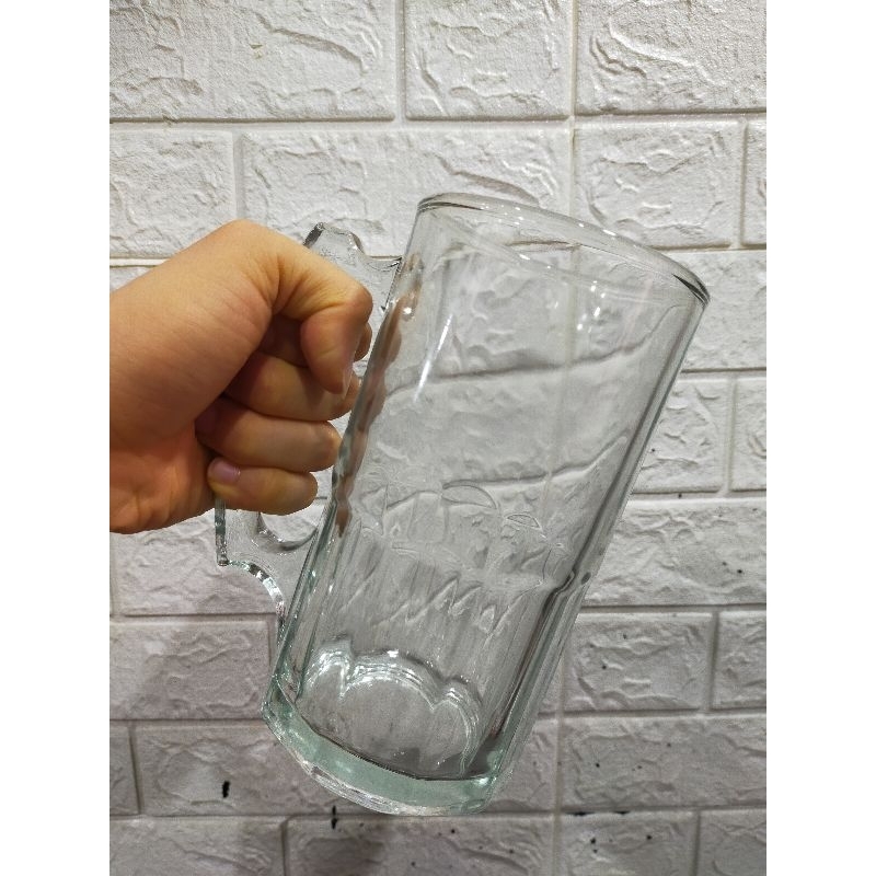 Gelas Kaca Besar 800ml / Gelas B-800 KIG / Gelas Beer Kaca 800ml / Gelas Gagang Kaca  Jumbo / Gelas 