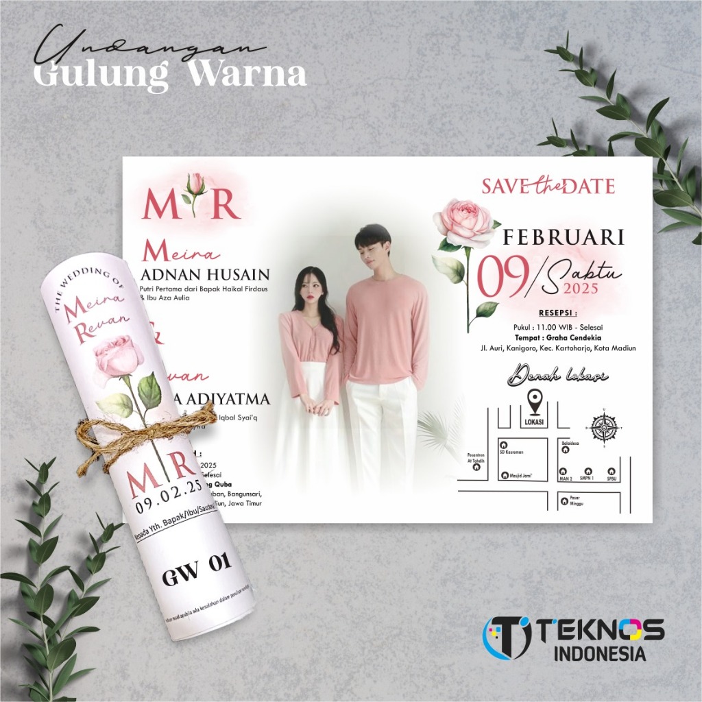 UNDANGAN PERNIKAHAN GULUNG - UNDANGAN GULUNG UNIK - UNDANGAN PERNIKAHAN VIRAL