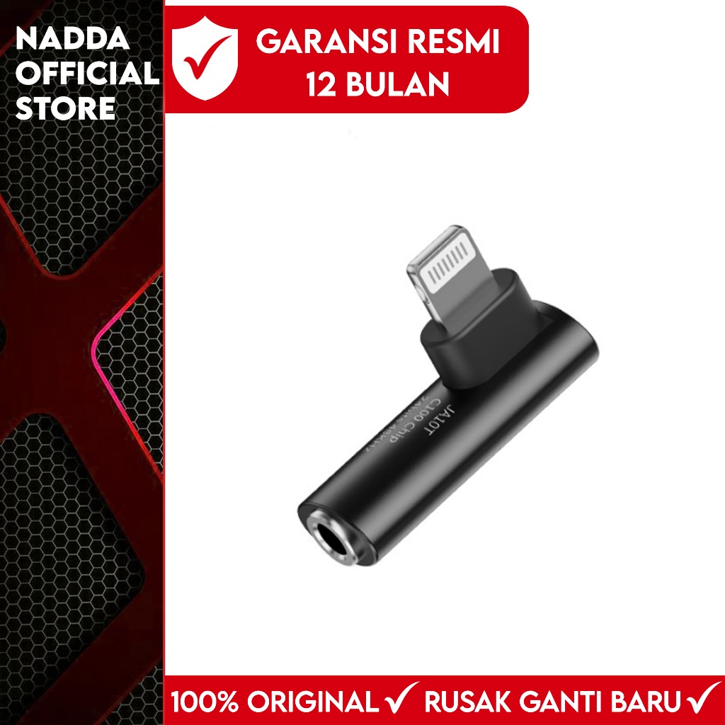 JCALLY JA10T DAC Lightning to 3.5mm Jack L Shape Audio Converter