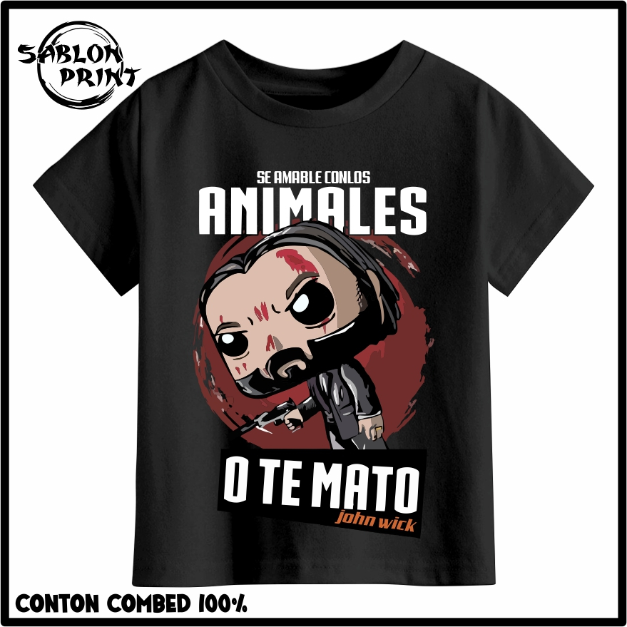 kaos anak animales special edition premium high quality best seller bahan nyaman di pakai sehari har