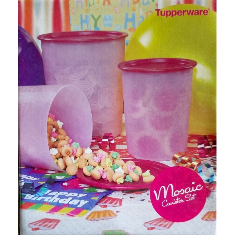 PROMO Tupperware Mosaic Canister | Toples Snack