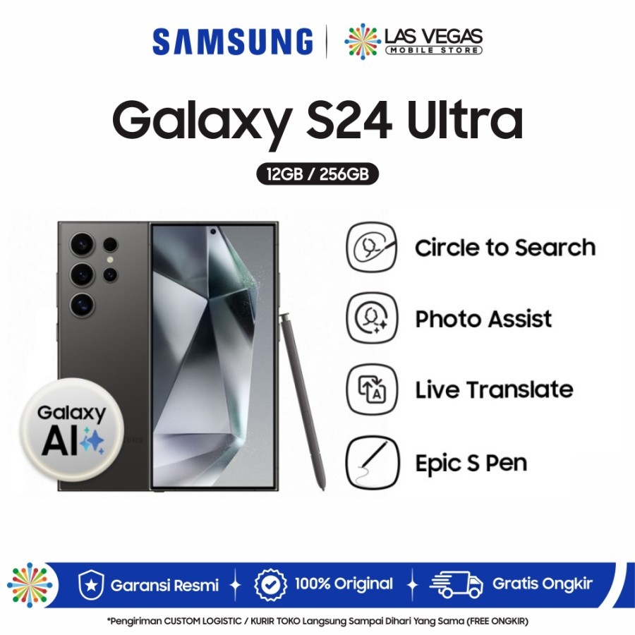 Samsung Galaxy S24 Ultra 5G 12/256GB Garansi Resmi