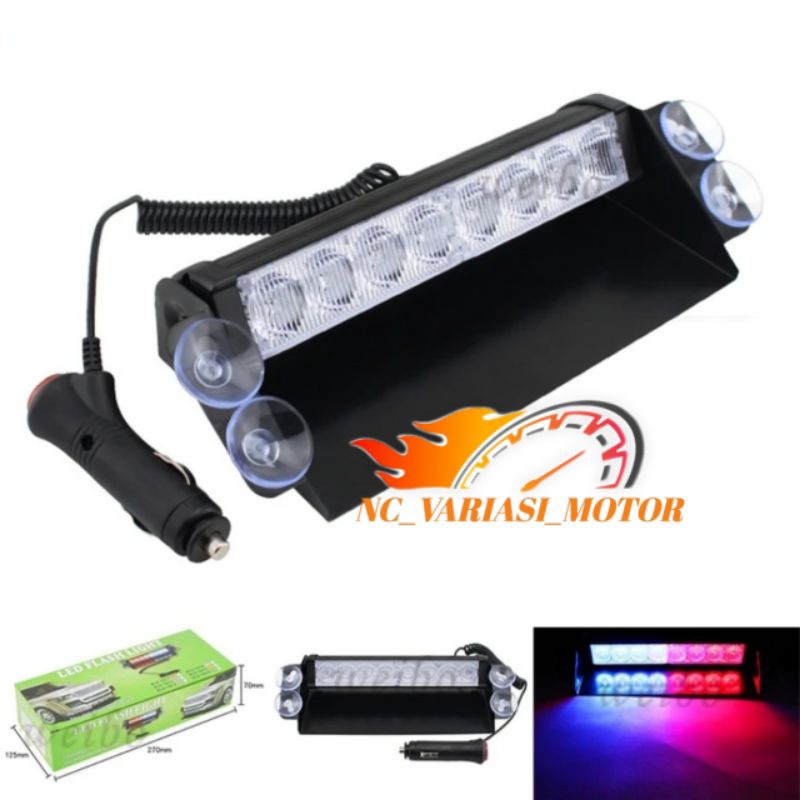 Lampu LED Dasboard Mobil 12Volt 8 Mata Lampu LED