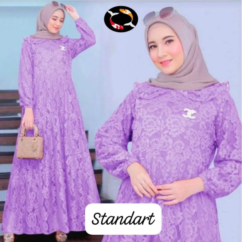 GAMIS BROKAT WANITA BISA SERAGAMAN MODEL TERBARU SUPER MEWAH/GAMIS WANITA IMPORT PREMIUM